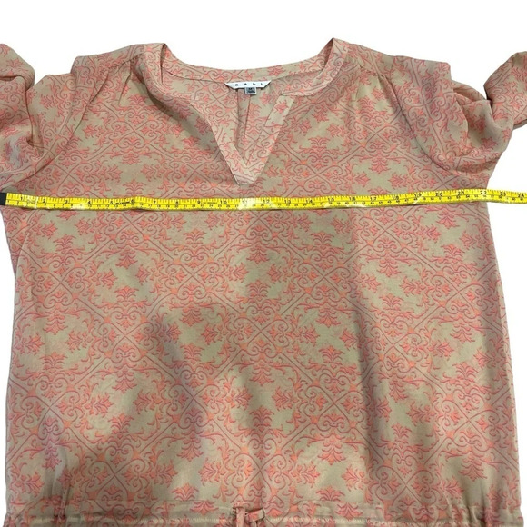 CAbi‎ Poolside Top tunic with Drawstring Waist Size Medium Orange/Pink w/Pockets - Picture 7 of 14